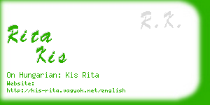 rita kis business card